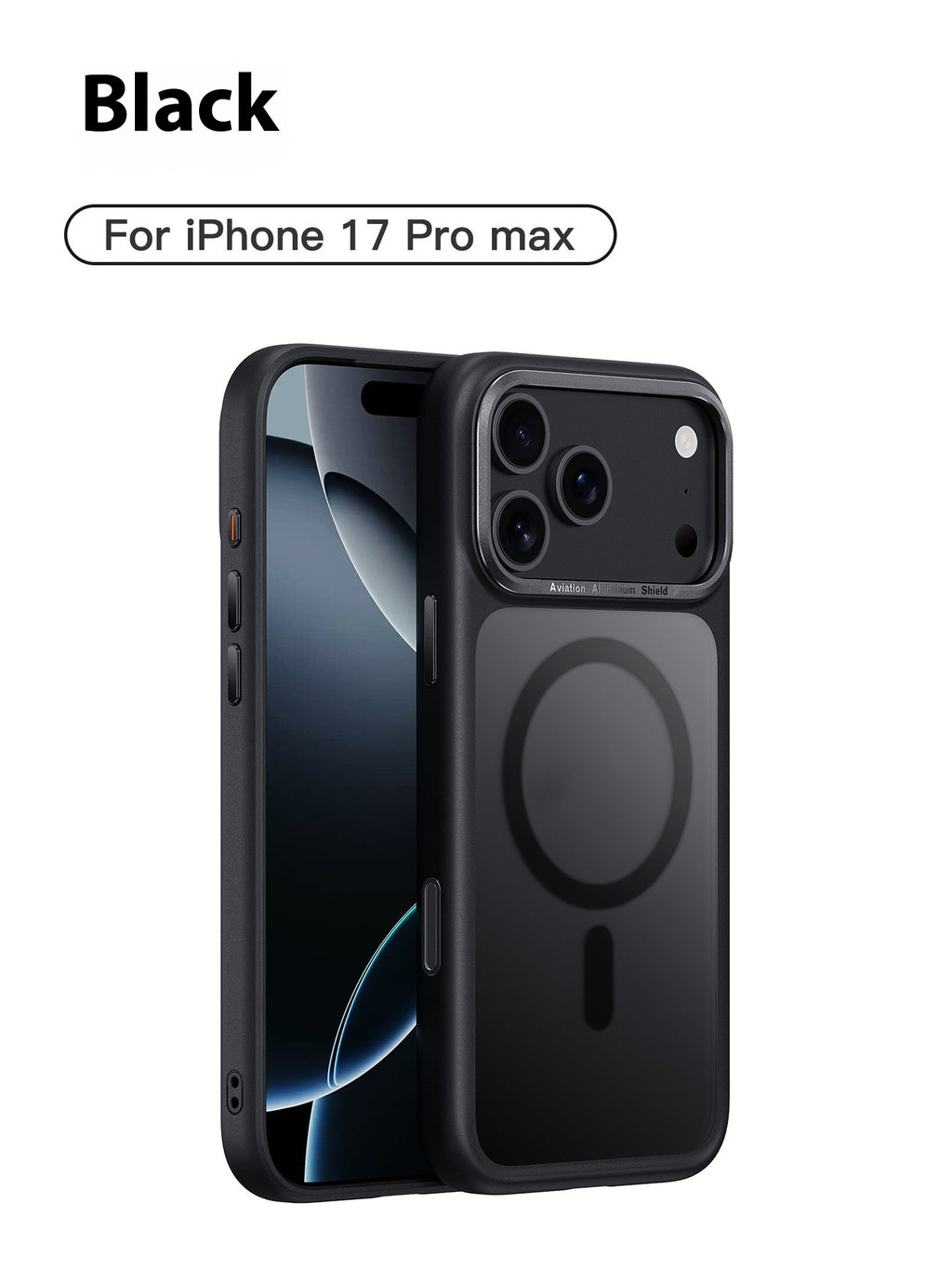 Boîtier de protection pour téléphone portable Shell anti-retour avec bouton magnétique gelé