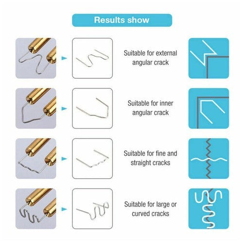 Stapler voiture Bumper Fender souder soudeur kit en plastique réparation avec agrafes