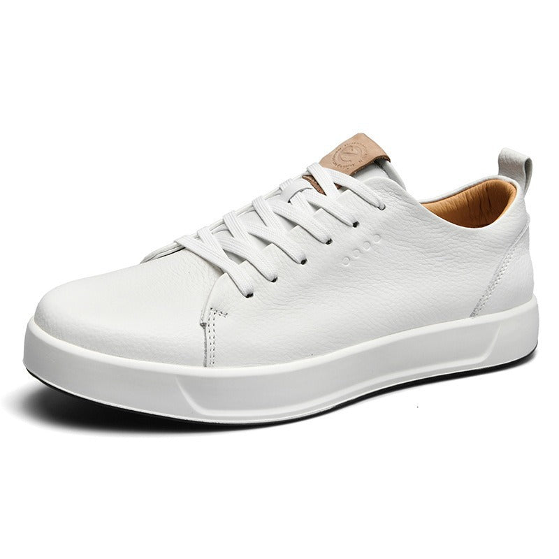 Chaussures Casual en cuir confortable et polyvalent Blanc en cuir Sneakers
