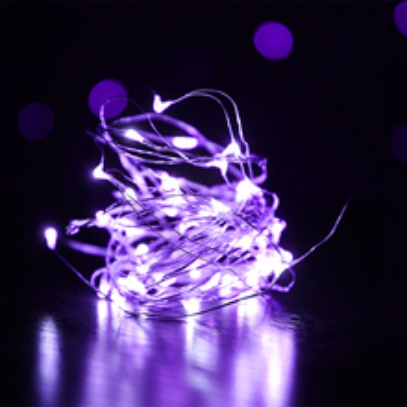 Fil de cuivre led Petite couleur Atmosphère Lumière Bande de lumière Chaîne Perles de lumière Arbre décoré