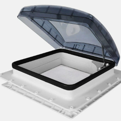 Vent de toit RV blanc RV de 14 pouces Vent intérieur avec ventilateur Black Range Hood Echappement