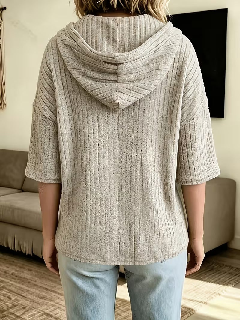 Top à capuche en polyester pour femmes