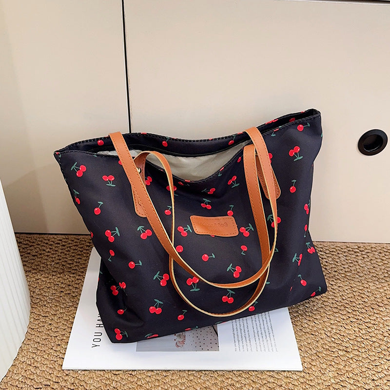 Sac de navette frais et détendu Floral pour femmes Grande capacité