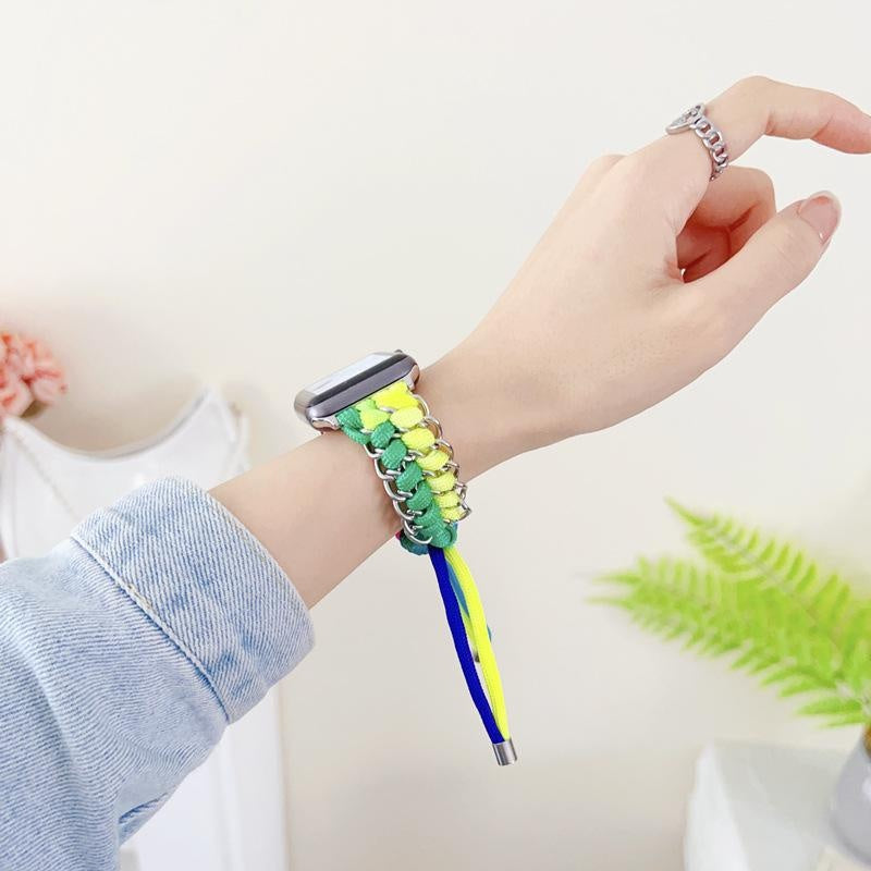 Nylon Bracelet de montre en métal chaîne Creative Tissage