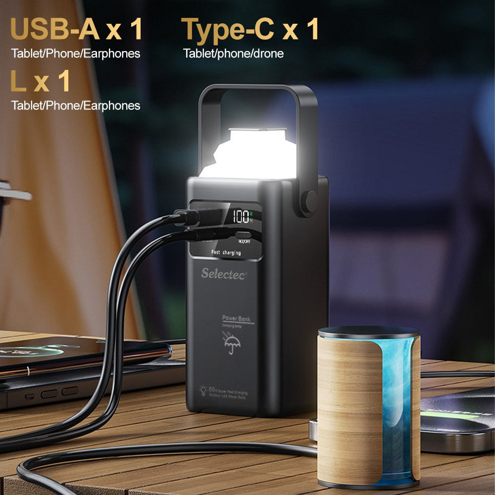 120W Portable Power Bank Batterie externe de grande capacité Chargement rapide