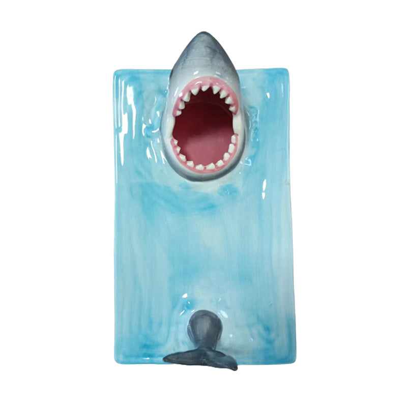 Internet Celebrity Seaside Shark Plaque céramique Dumpling Plate Repas Cuisine Décoration Sush
