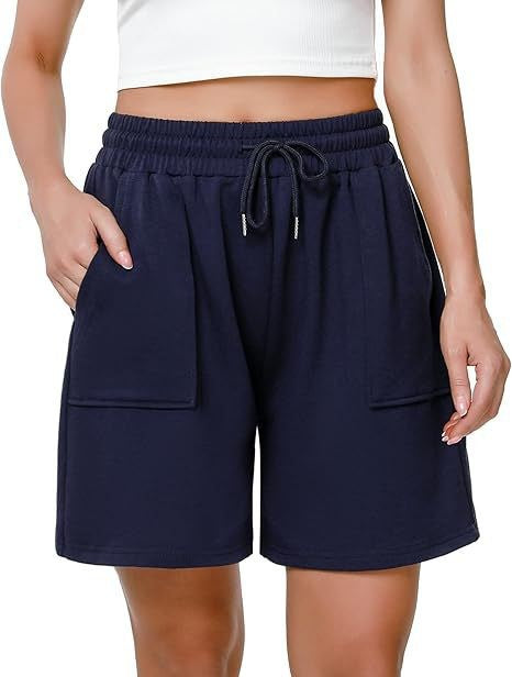 Été de printemps Européen et short de sport occasionnel à haute portée pour femmes avec pocké drawstring