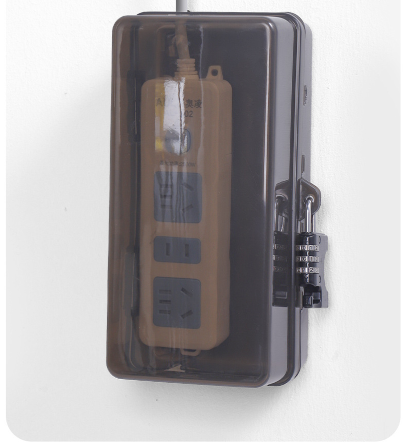 Lockable waterproof power strip box