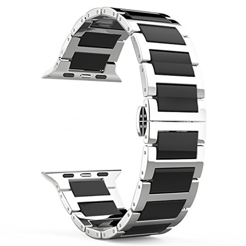 Acier inoxydable universel et céramique noire Bracelet en acier inoxydable Apple