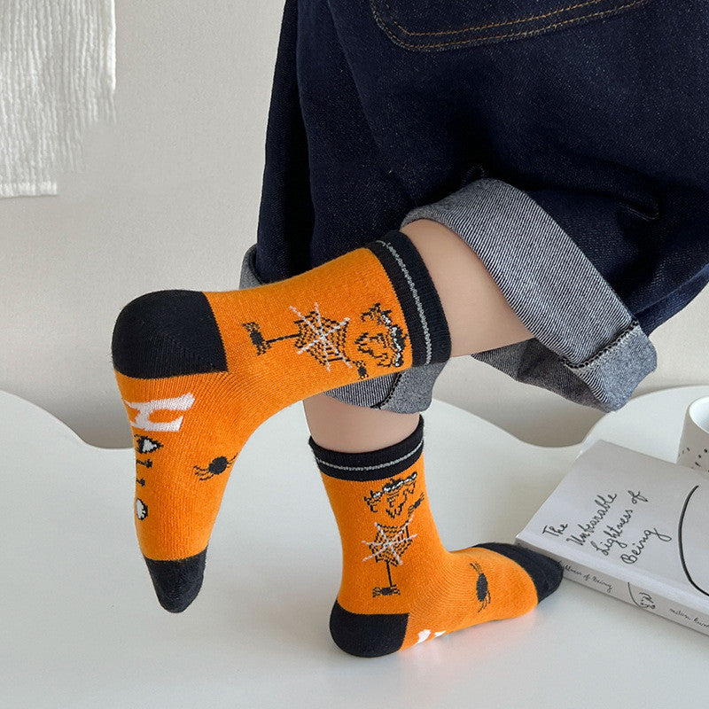 Chaussettes pour tubes d'Halloween simples de mode pour enfants