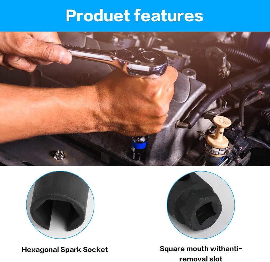1 2 Drive Car Lambda Oxygen Capteur Open Socket Clé outil de suppression 22mm UK