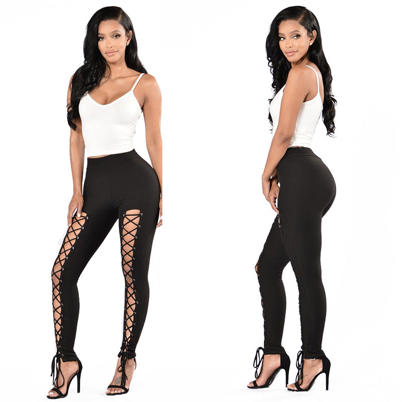 Leggings à deux yeux de poulet unicolore