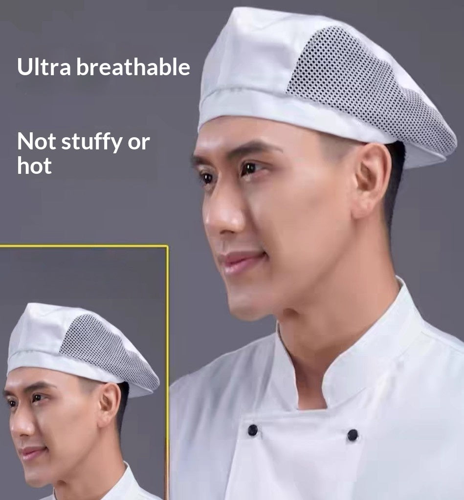 Beret de travail respirant pour le personnel de cuisine et salle à manger