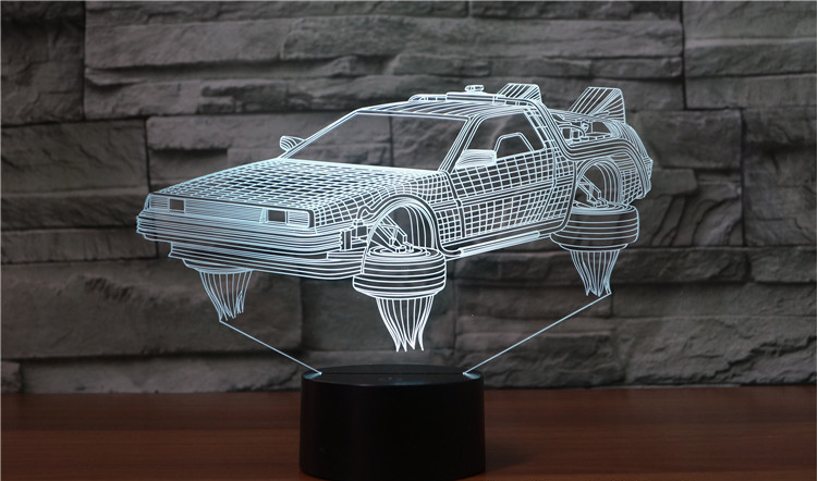 Petite lumière de nuit enfants chambre décoration enfants salle d'étude lumières 3d Sci-fi voiture