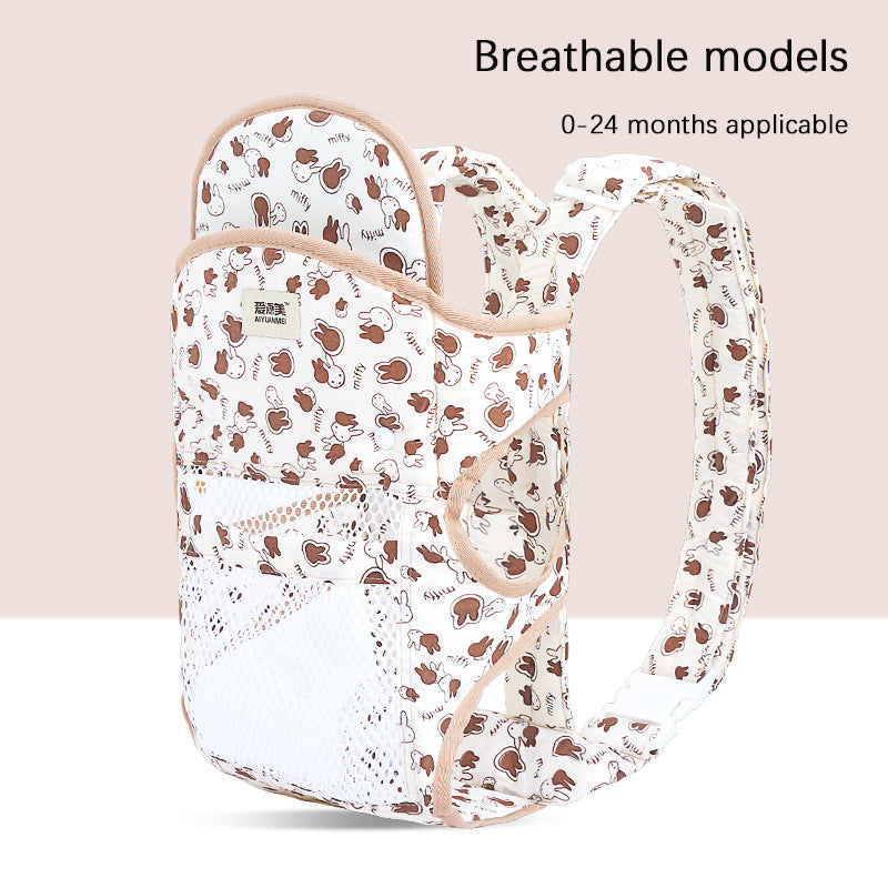 Porte-bébé multifonctions avec avant respirant et dos en été