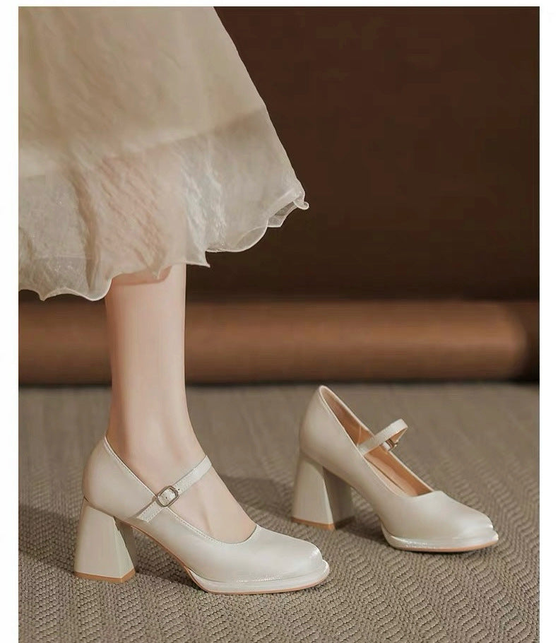 Plateforme imperméable pour femmes Mary Jane High Heels