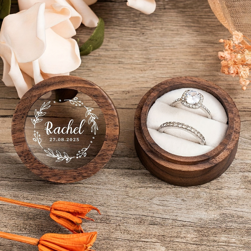 Boîte de cérémonie de proposition d'anneau de la saison de mariage