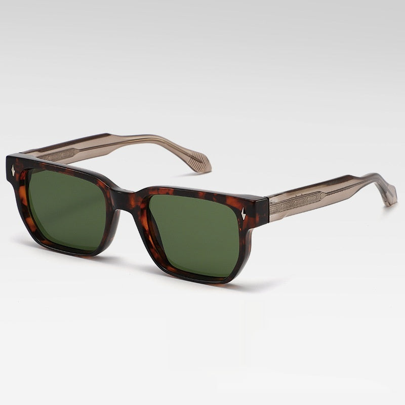 Lunettes de soleil vintage à cadre carré pour femmes