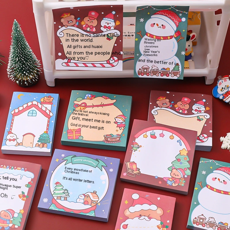 Caricature Noël Sticky Notes Étudiant Papeterie