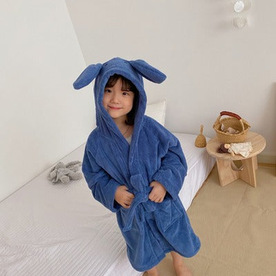 Serviette de bain à capuche de lapin