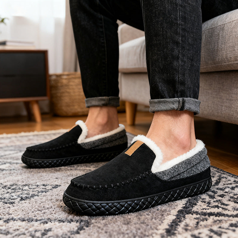 Bottes de neige thermique doublées de polaire pour hommes à usage extérieur