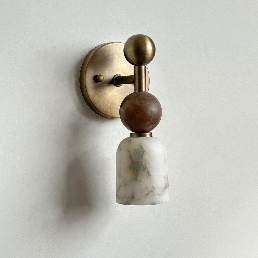 Lampe murale vintage en laiton de style français