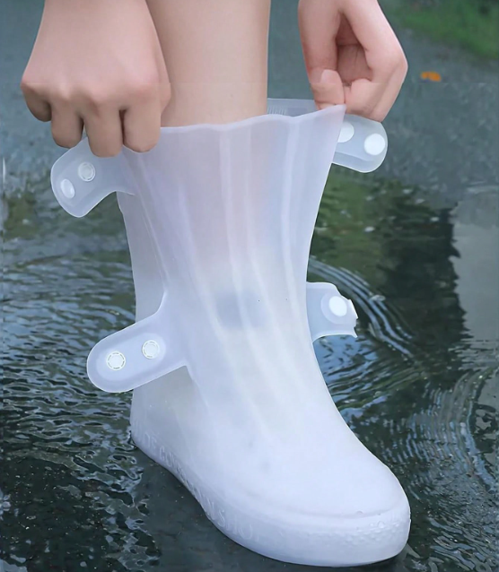 Couverture imperméable de bottes-blanc-double poitrine-M taille-1
