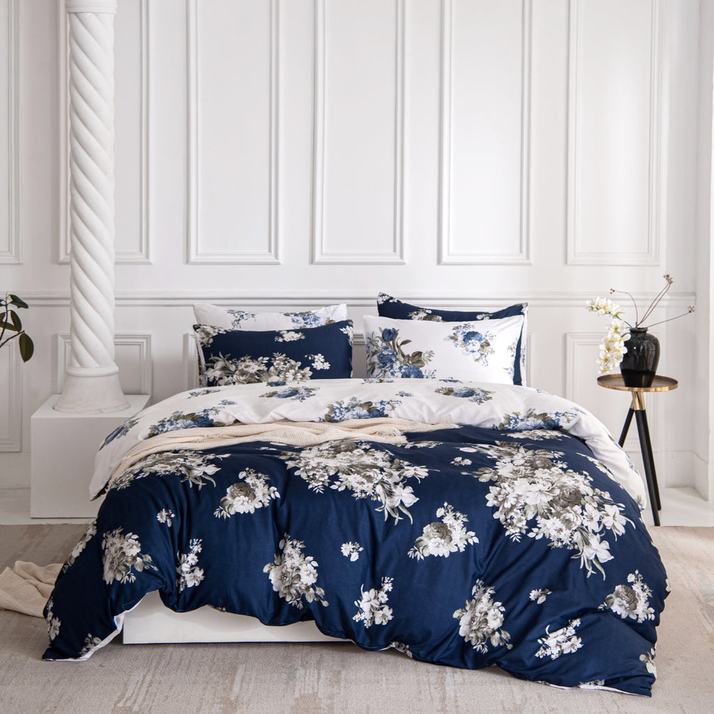 Cross Border AB Style Floral Imprimé Couvercle Couvercle Set Un frais et élégant