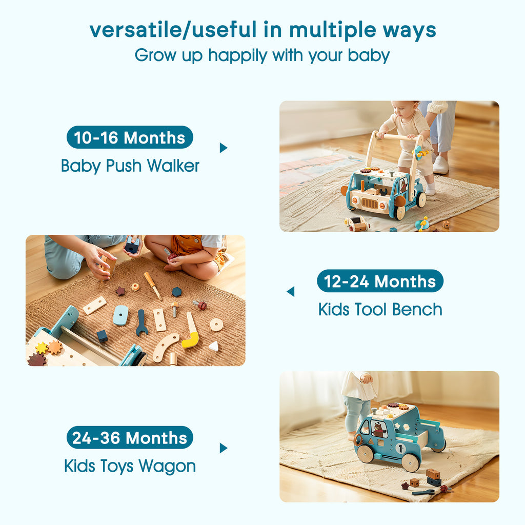 Jouet bébé et tout-petit Walker Jouet multifonctionnel Baby Push Cart