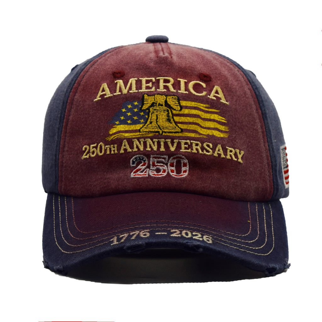 Broderie 250e anniversaire Chapeau commémoratif Casquette de baseball