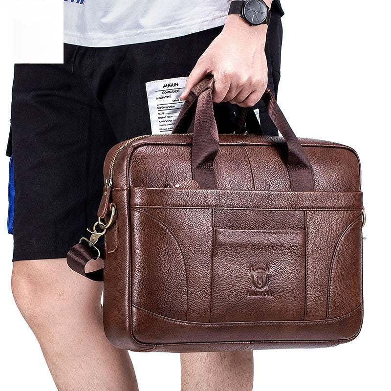 Sac à main pour hommes en cuir à grains entiers
