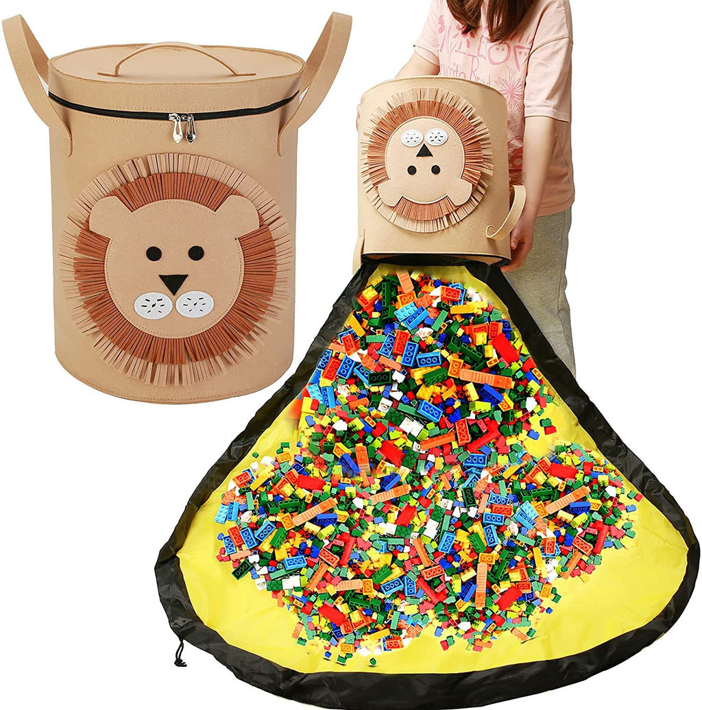 Sac de rangement feutre Toy Play Mat 2 en 1 Pull Rope