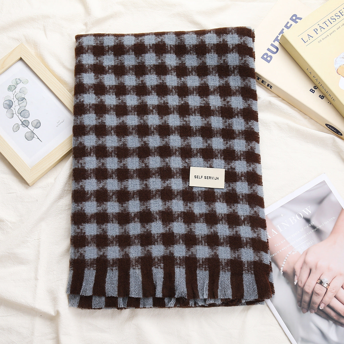 Foulard rétro-artistique en diamant plaqué femmes