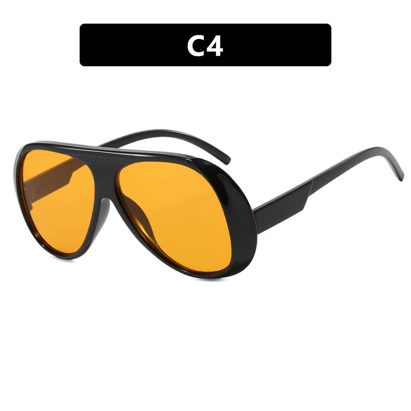 Lunettes de soleil modement surdimensionnées de style grenouille