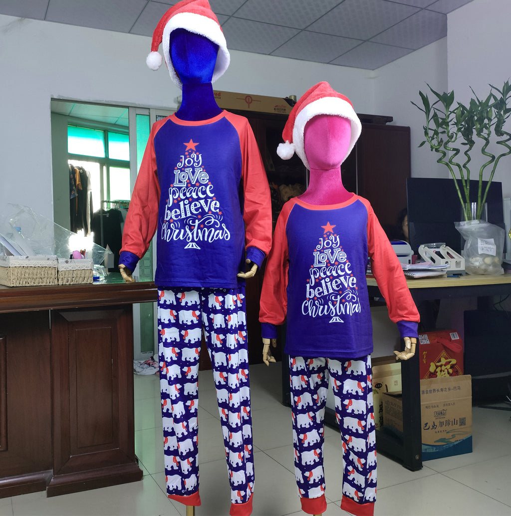 Christmas Halloween Parents and Kids Costumes Printing