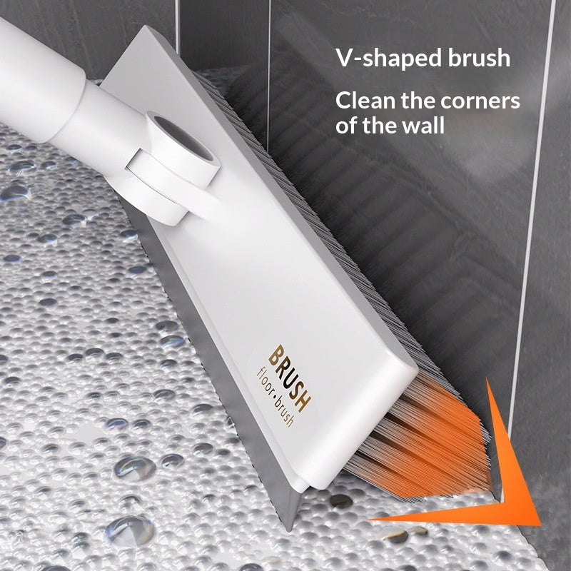 Brosse à trois en un étage Brosse de toilette Brosse de toilette Pinceau de baignoire Poignée longue Brosse de sol Salle de bains