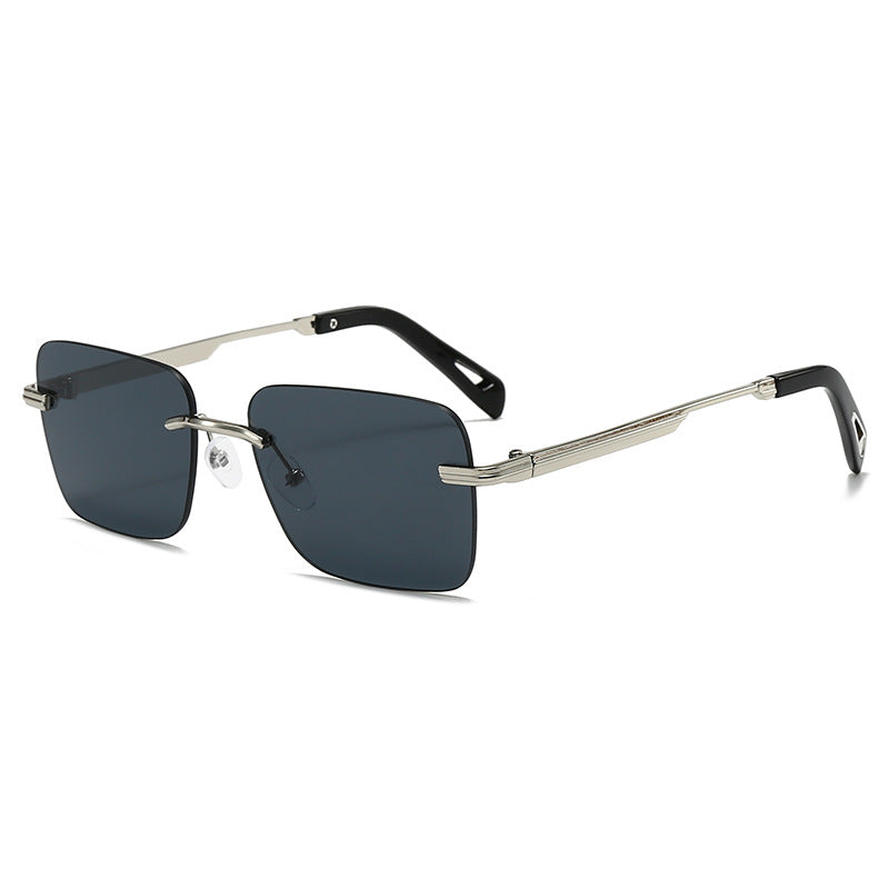Lunettes de soleil carrées creuses pour hommes et femmes