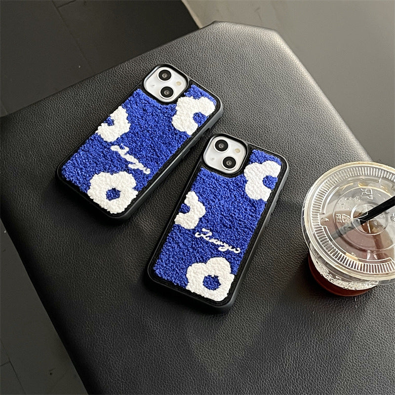 Japon Coréen en peluche d'hiver Broderie Sun Flower Soft Case IPhone