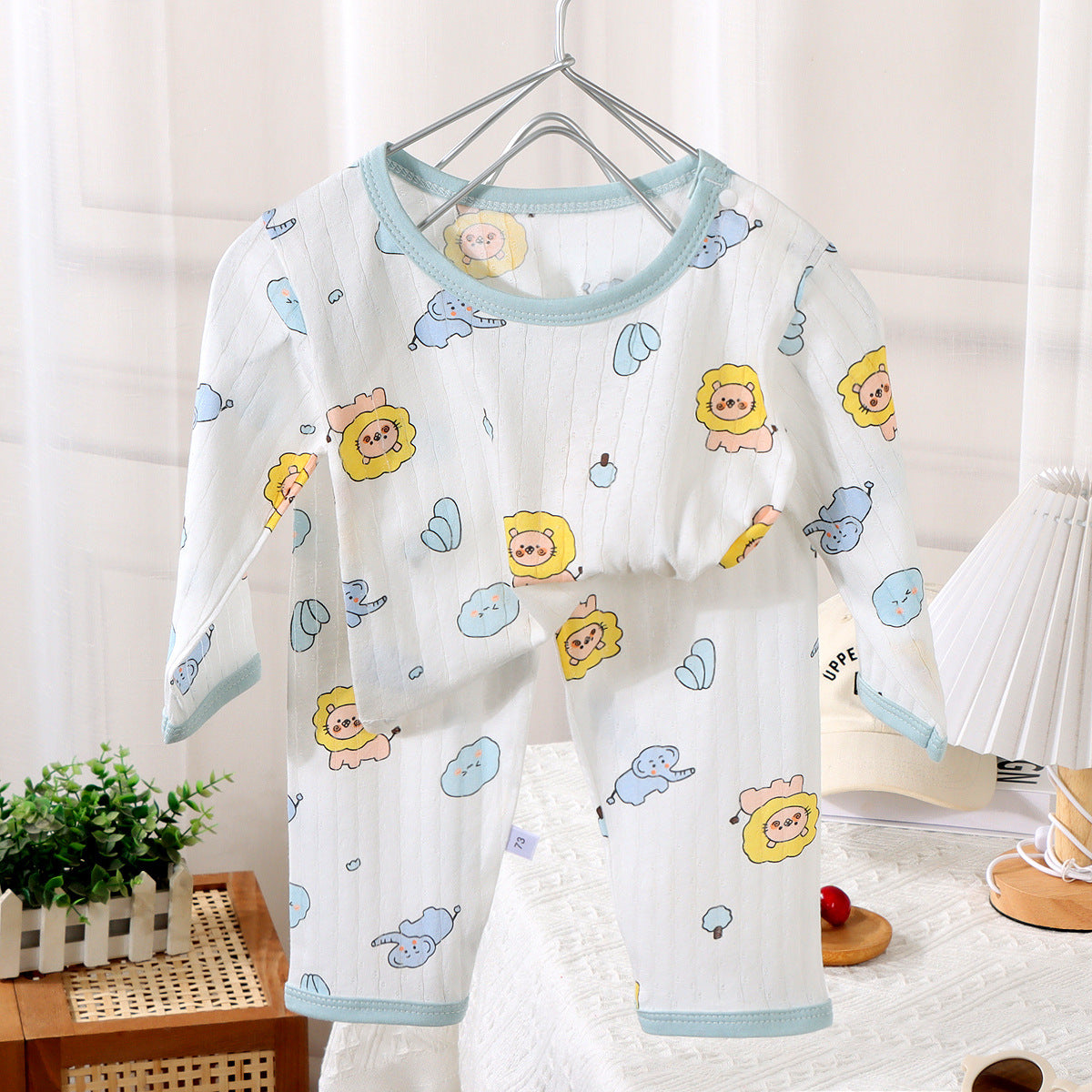 Summer Baby Cotton Maison Porter Pajama pour enfants