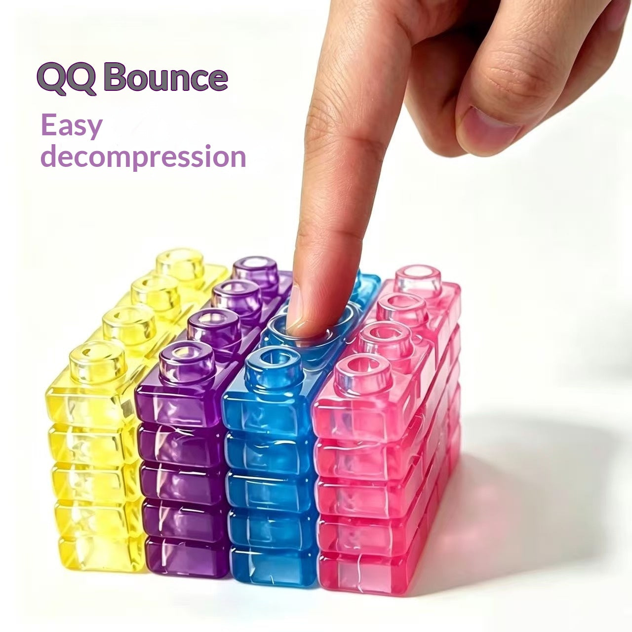 Jeu Jelly Block Stress-relief Blocks pour adultes transparents