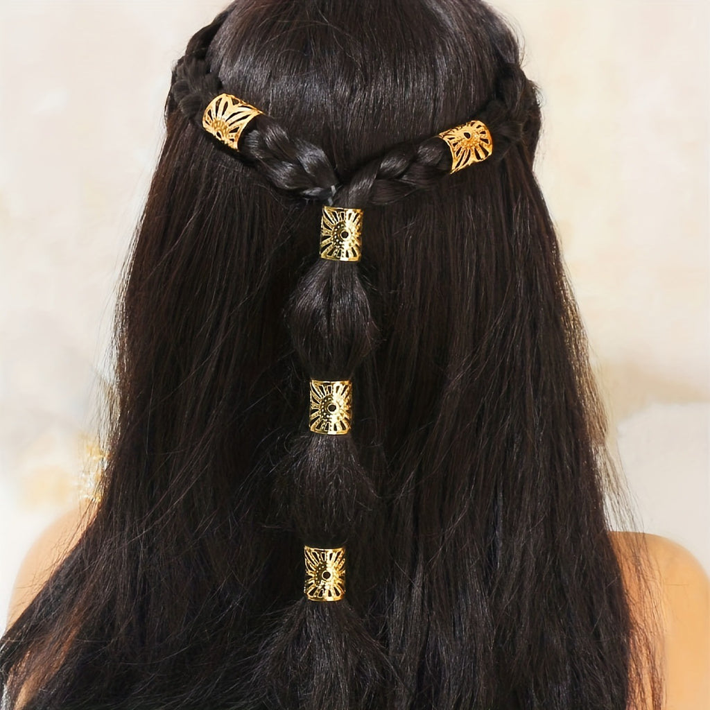 Bricolage Perruques Dreadlocks Accessoires d'ornement Géométrie métallique Clip cheveux tressé