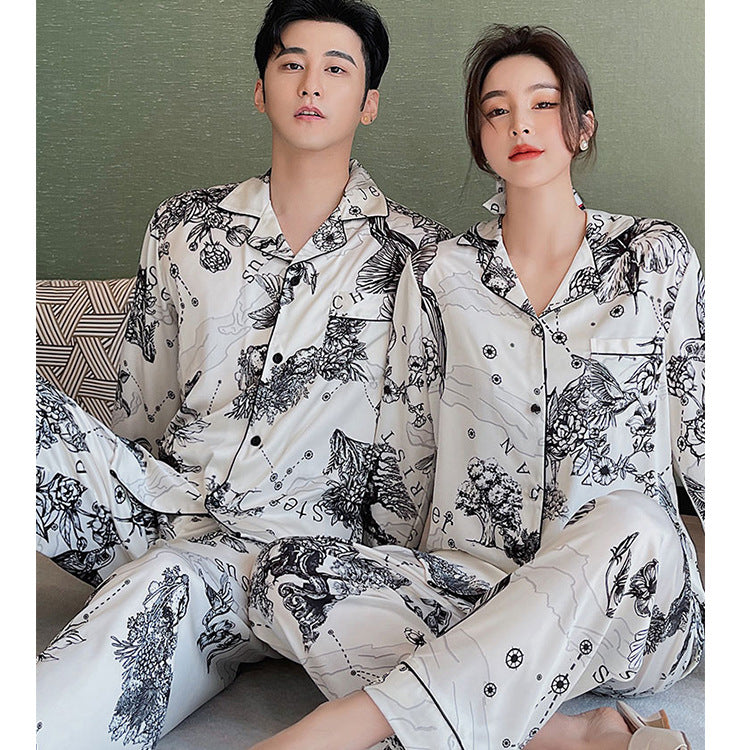 Ensemble de pyjamas occasionnels mode hommes et femmes