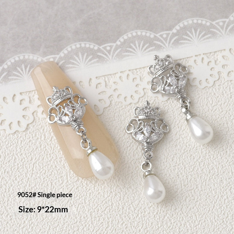 Argent Zircon Bow Nail Art Accessoires