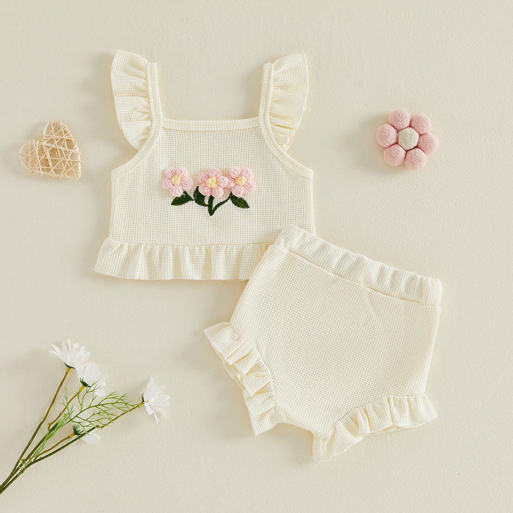 Ensemble de top et pantalons en trois dimensions
