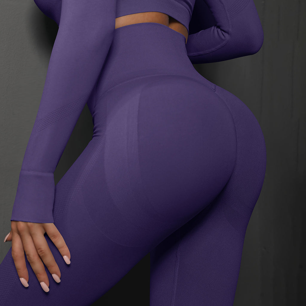 Femmes sans couture haute taille Yoga pantalons Peach Butt Lifting Tights Course entraînement jambe de fitness
