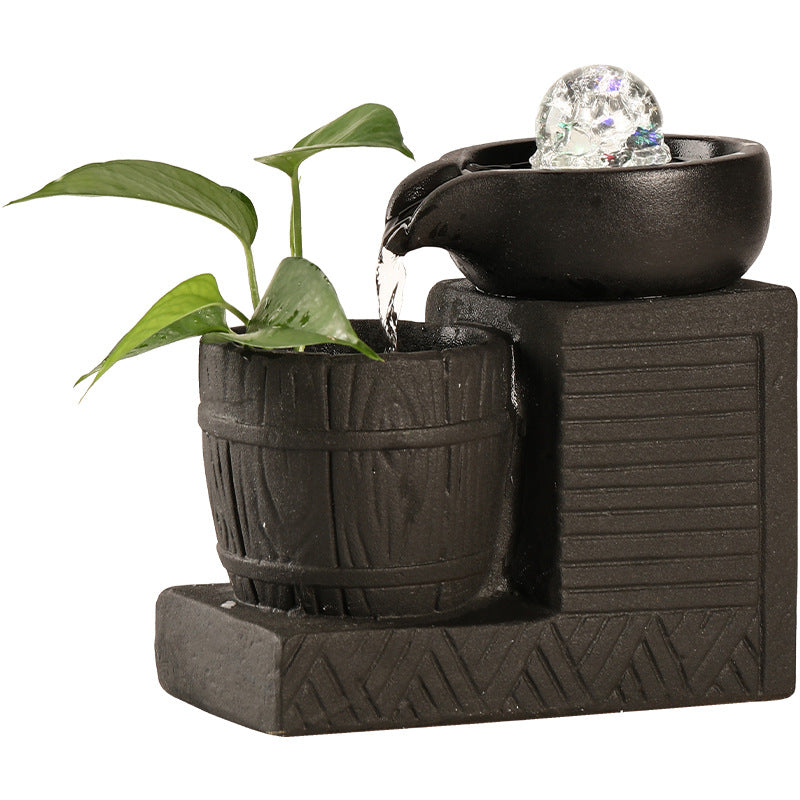 Fontaine décorative en céramique circulaire Petit humidificateur