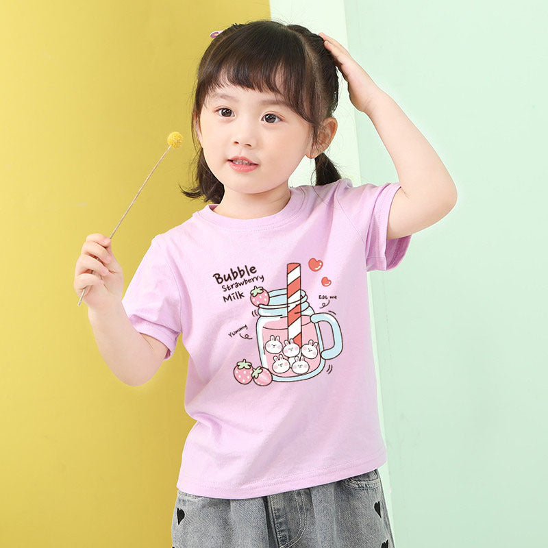 T-shirt d'impression mignon pour garçons et filles