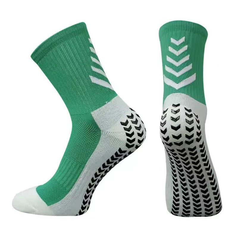 Chaussettes athlétiques mi-calf pour hommes pour course antidérapante Silicone épaissie