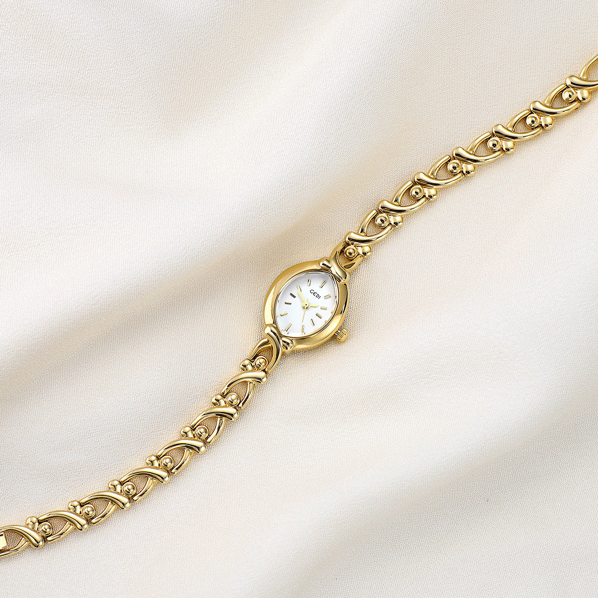 Montre Quartz pour femme - Slim design élégant avec bande en acier inoxydable et résistant à l'eau