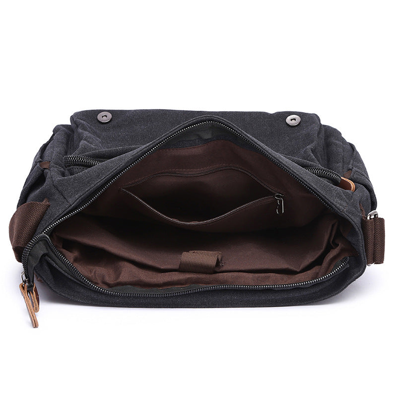 Porte-monnaie portable en toile transversale pour hommes